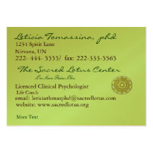 Green Mandala New Age Professional Profile Card Business Card Templates
