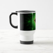 Green Mandelbrot Explosion Coffee Mug