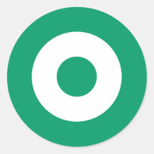 Green Mod Round Sticker