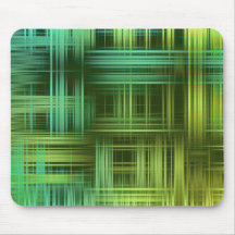Green Modern Plaid Mouse Pads
