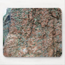 Green Mossy Rock Mouse Pads