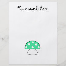 Green mushrooms full color flyer