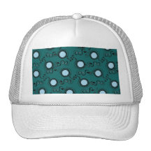 Green olive polka dot pattern trucker hats