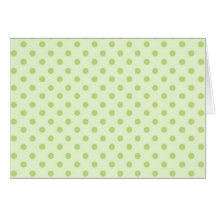 Green on green polka dot greeting card