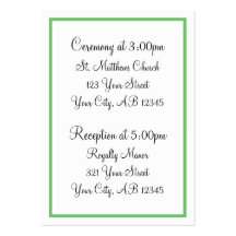 Green Outline Guest Reference Cards Business Card Templates