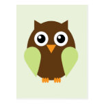 Green Owl Post Card