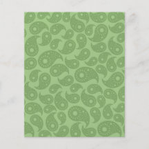 Green Paisley. Full Color Flyer