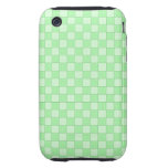Green Patchwork Pattern iPhone 3 Tough Cases