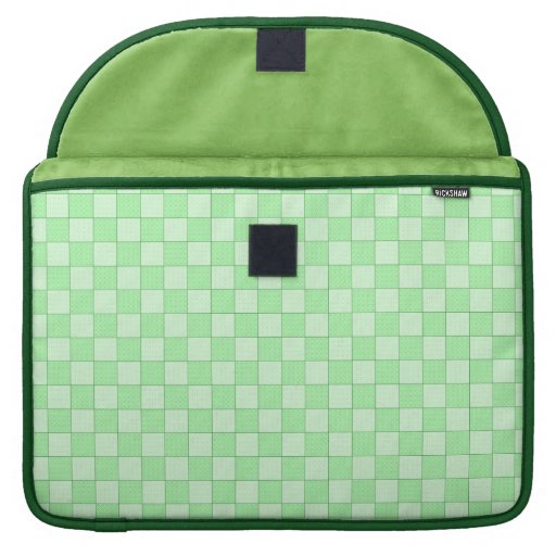 Green Patchwork Pattern Sleeves For MacBook Pro