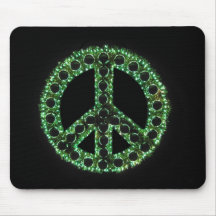 green peace sign mousepad