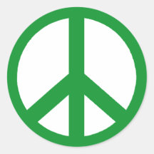 Green Peace Sign Sticker