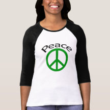 Green Peace & Word T Shirts
