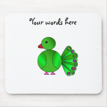 Green peacock mousemats
