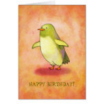 Green Penguin Greeting Card(customisable)
