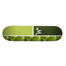 Green Pickles; Pickle Pattern Skateboard Deck