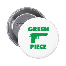 Green Piece Pinback Button