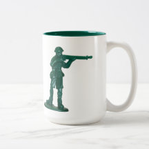 Green Plastic Army Man Mugs