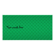 Green polka dots on green background photo cards