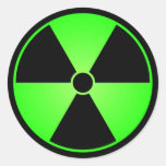 Green Radiation Symbol Sticker