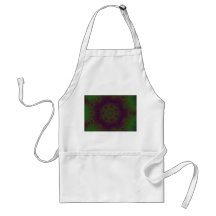 Green, Red and Blue Kaleidoscope Mandala Apron