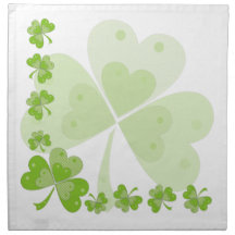 Green Shamrocks Cloth Napkins