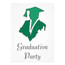 Green Sihlouette Personalized Invites