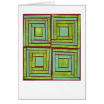 Green squares design card