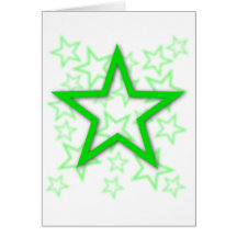 Green Star Greeting Card