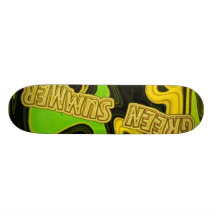 Green Summer Custom Skate Board