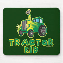 Green Tractor Kid Mouse Pad