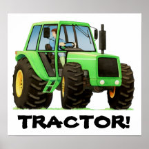 Green Tractor Posters