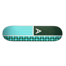 Green & Turquoise Polka Dots Skate Decks