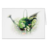 green watering can with bird card