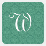 Green Wedding Monogram Any Letter B580 Sticker