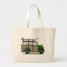 Green Woody Wagon Bags/Totes
