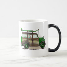 Green Woody Wagon Mugs