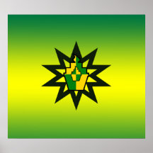 green yellow atomic cupcake posters