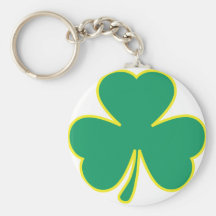 green yellow shamrock keychain