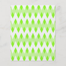 Green Zigzag Pattern with Diamond Shapes. Flyer Design