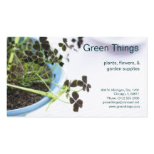 greenery business card