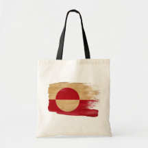 Greenland Flag Canvas Bags