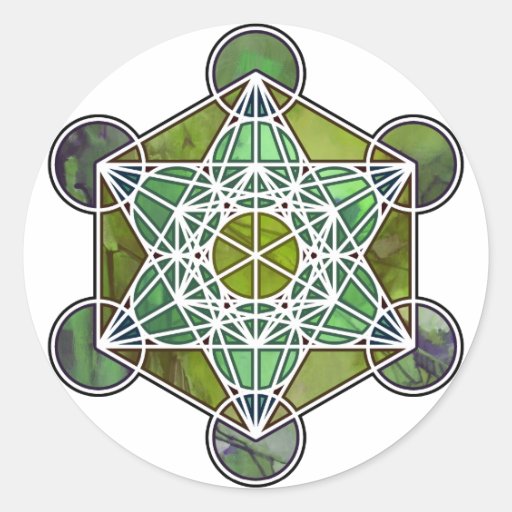 GreenMetatronCube Sticker