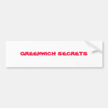 GREENWICH SECRETS BUMPER STICKER