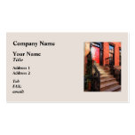 Greenwich Village Brownstone with Red Door Business Card Template