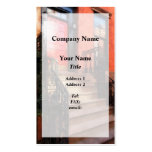 Greenwich Village Brownstone with Red Door Business Card Templates