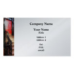 Greenwich Village Brownstone with Red Door Business Card Templates