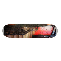 Greenwich Village Brownstone with Red Door Skateboards