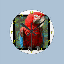 Greenwing Macaw Art Clock wall clocks