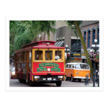 Greetings From B.C Canada/Vancouver Trolley Postcard