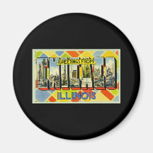 Greetings from Chicago Illinois Refrigerator Magnets